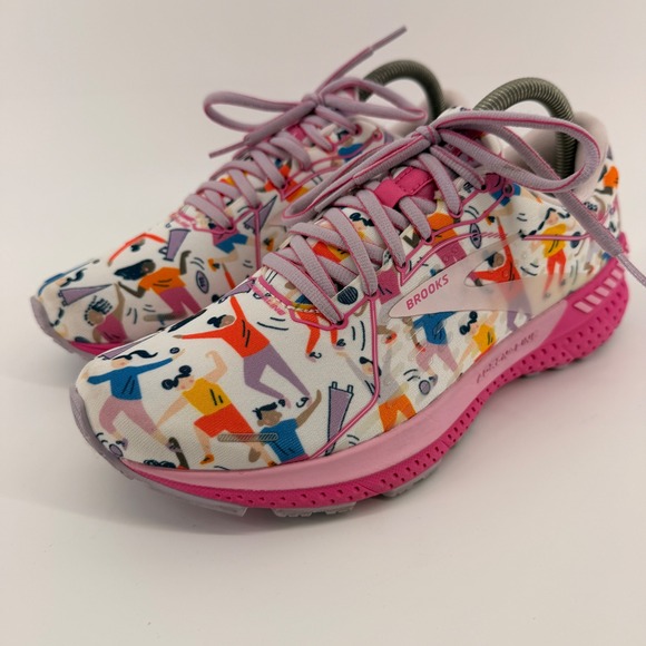 Brooks Shoes - Brooks Adrenaline GTS 21 Women 9 Pink Multi Unity Help Save Youth Sports Shoes